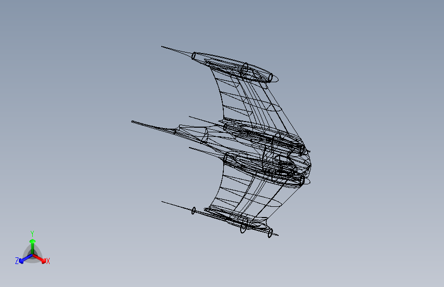 Y7068-宇宙飞船+naboo-stealth-ship+CATIA+STP