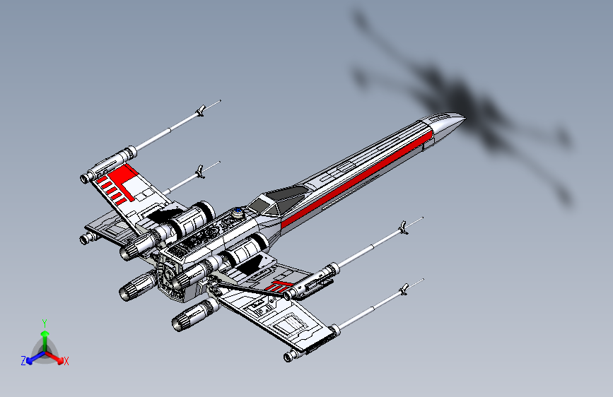 Y7090-宇宙飞船+t65-x-wing-rebel-starfighter+STP