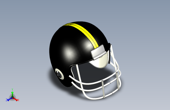 Y7168-头盔+football-helmet+SW+STP+STL