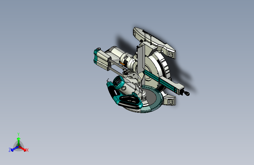 Y7190-锯+miter-saw+CATIA+STP
