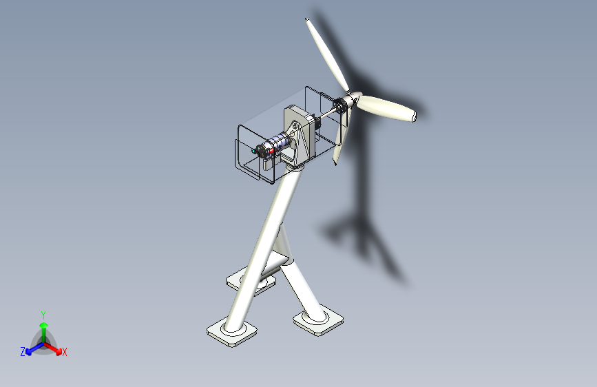 Y7249-风力发电机+tidal-stream-turbine+SW+CREO+IGS+STL