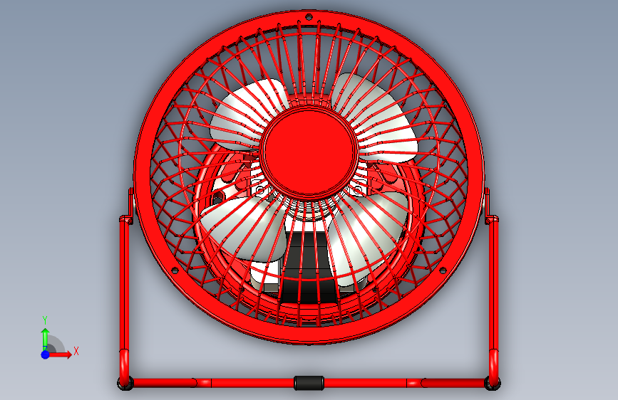 Y6619-风扇+desk-fan+SW 正面视图