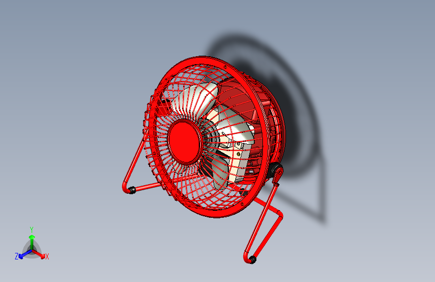 Y6619-风扇+desk-fan+SW 主视图