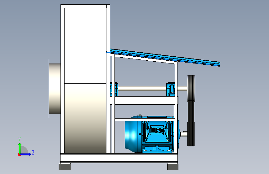 Y6623-风扇+extractor-para-colector+SW+STP 左侧视图