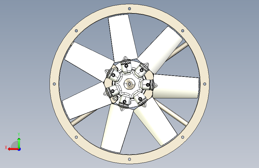 Y6626-风扇+industrial-axial-fan+STP 背面视图