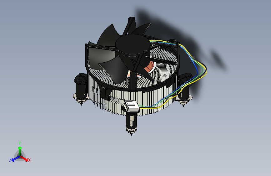 Y6641-风扇+computer-intel-stock-cooler+SW