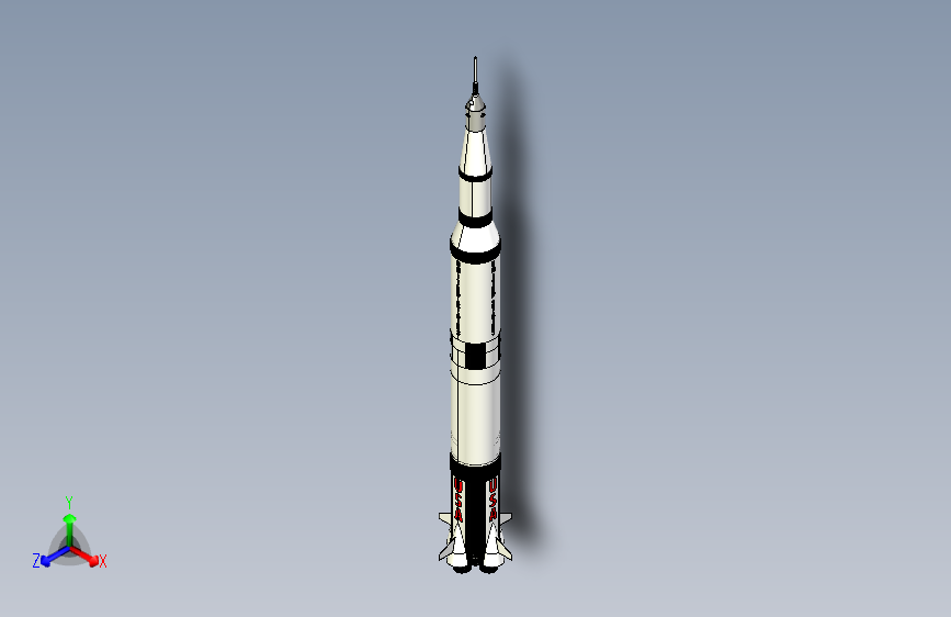Y6706-火箭+NASA+Saturn+V+Assembly+STP