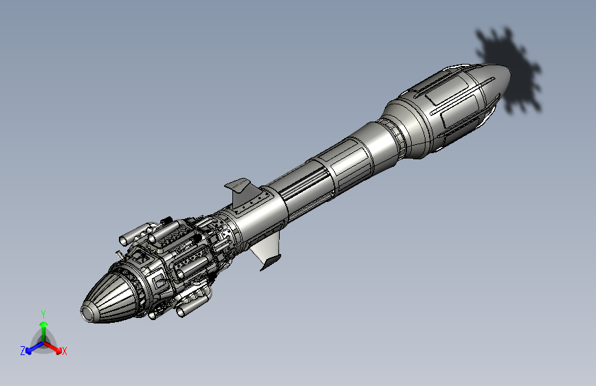 Y6713-火箭+SciFi+missile+STP