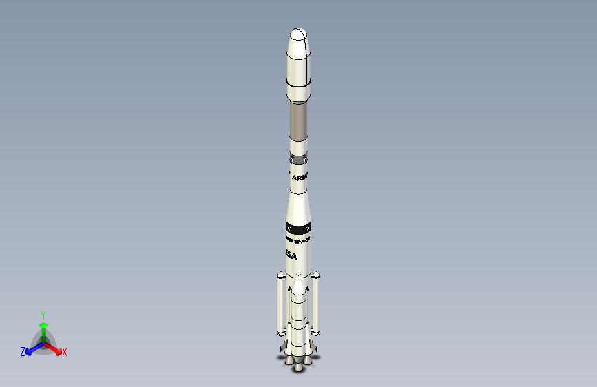 Y6722-火箭+Ariane+44LP+ESA+rocket+SW+STP