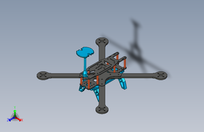 G00782-HSKRC+XL7+碳纤维+FPV+框架-无人机