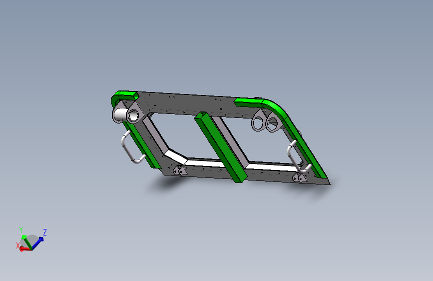 风挡组件 全地形车风挡玻璃 主视图