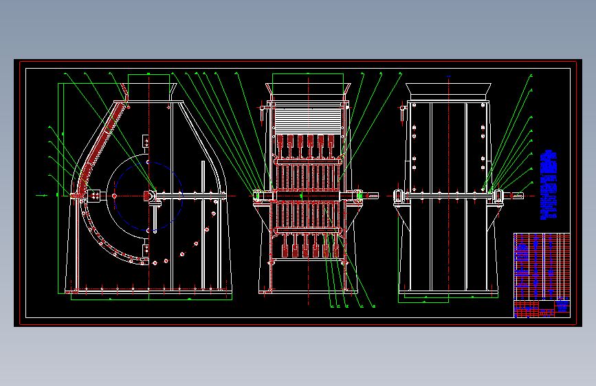 S1554-破碎机-单转子可逆式锤式破碎机设计(cad+说明书)