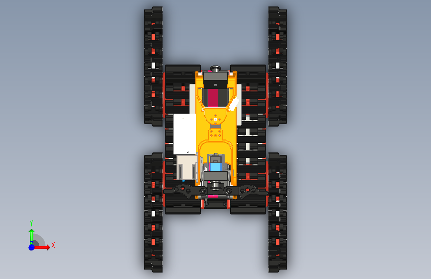 2024履带车3D图纸+STEP格式 正面视图
