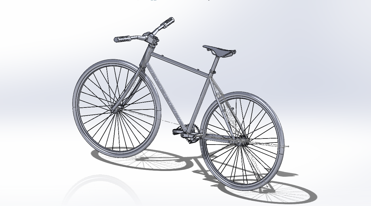 080-自行车模型 SW STEP