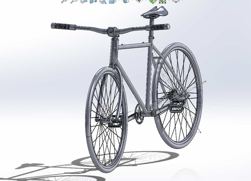 080-自行车模型 SW STEP