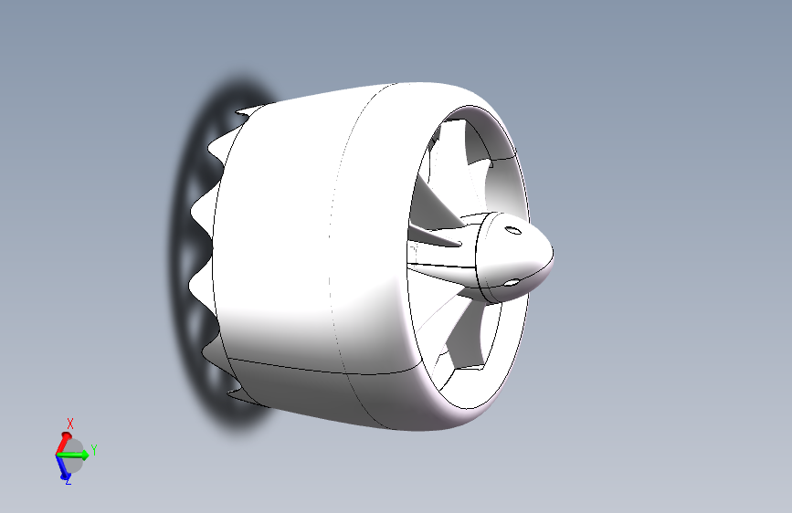 垂直旋翼用电动导管风扇electric-ducted-fan-for-vtol-drone 格式：SW STP IGS