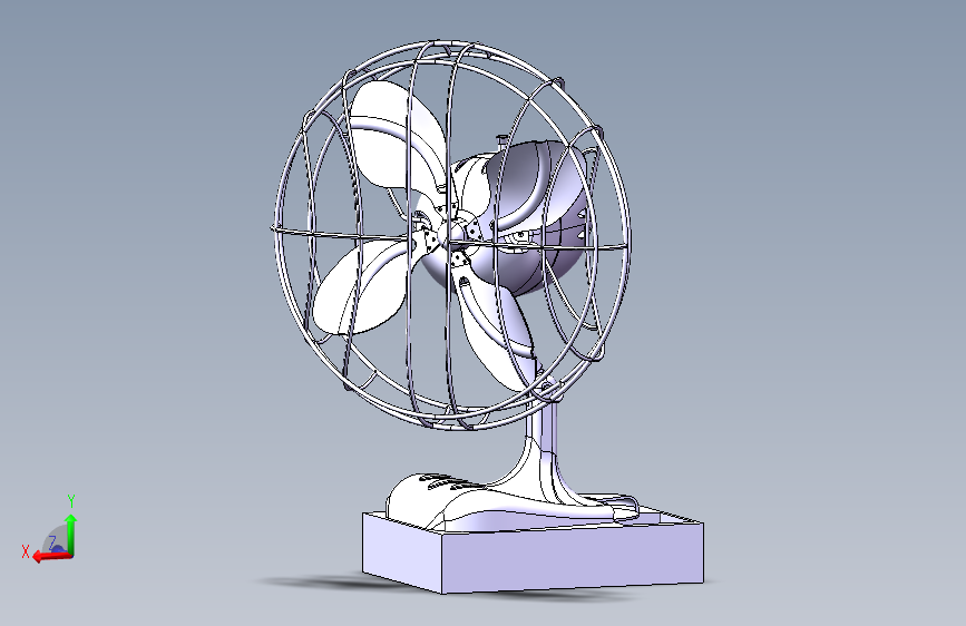 电风扇 运动仿真 格式：catia原格式+运动仿真 STP X_T SW