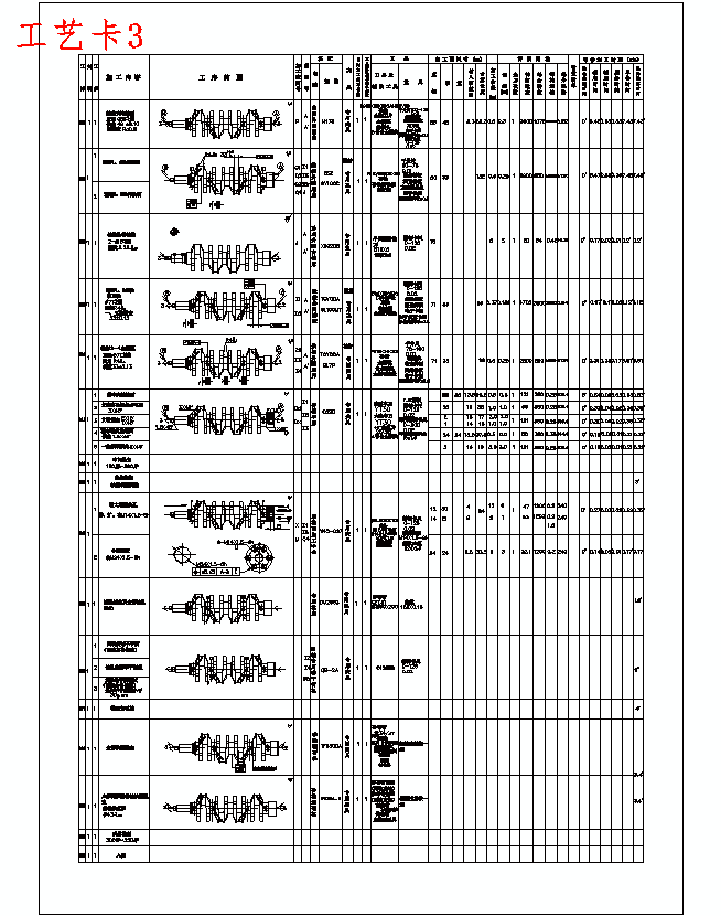 DEUTZ1013柴油机曲轴加工工艺规程设计含3张CAD图