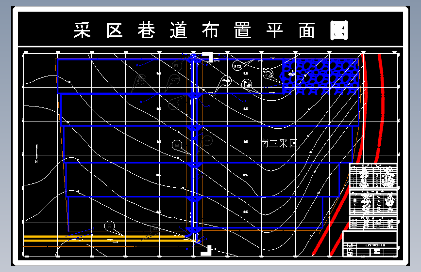 新庄煤矿0.6Mt新井设计-60万ta含5张CAD图-采矿工程 主视图