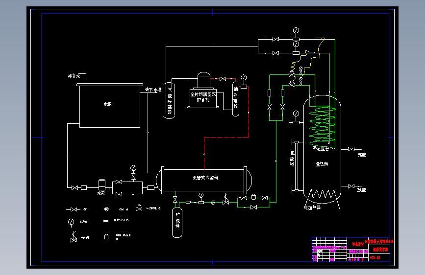 制冷系统综合试验台设计（量换热器及总体设计）