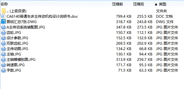 CA6140普通车床主传动机构设计-主传动系统含7张CAD图