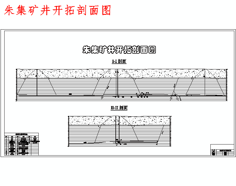 朱集煤矿0.9 Mta新井设计含5张CAD图