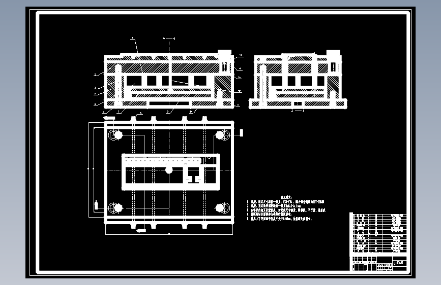 电脑键盘注射模具设计-注塑模具【3张CAD图纸】
