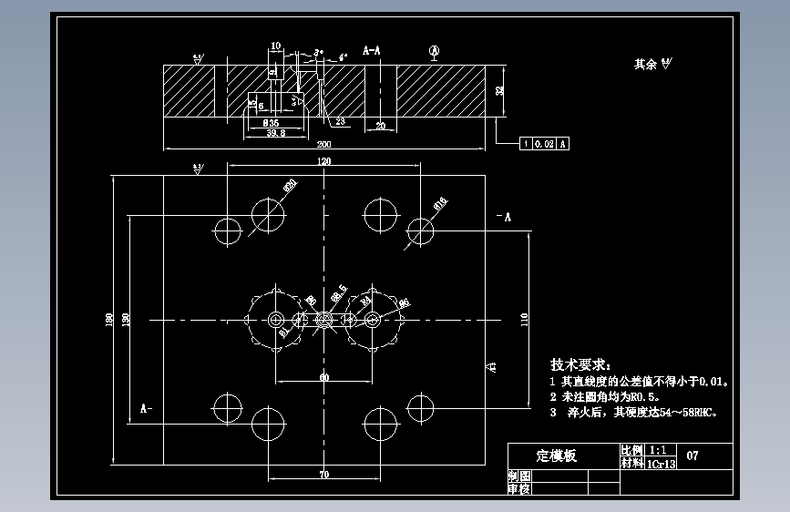 螺纹盖注塑模具设计【一模两腔】[8张CAD图纸]