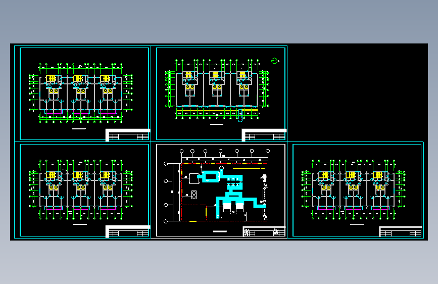 沈阳市某小区高层住宅楼供暖及换热站设计含5张CAD图