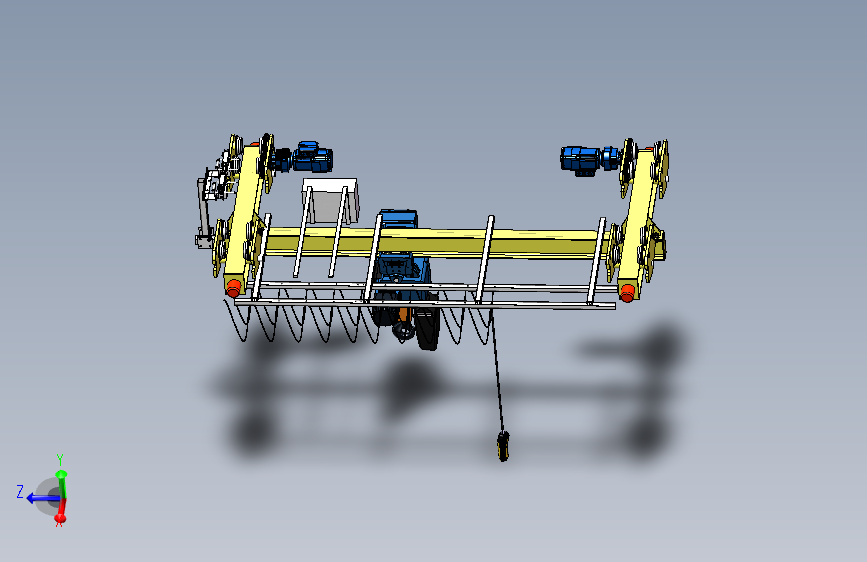 LXT2T-3m悬挂起重机三维模型资料