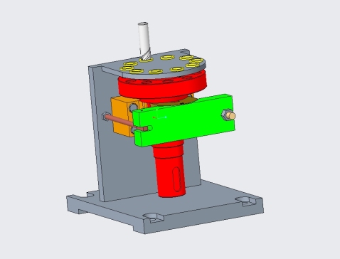 D1633-输出轴钻10-Φ20孔夹具设计及加工工艺三维ProE5.0带参+CAD+说明书==1079225=330