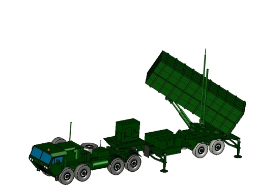Z2666-爱国者导弹发射车三维Step无参