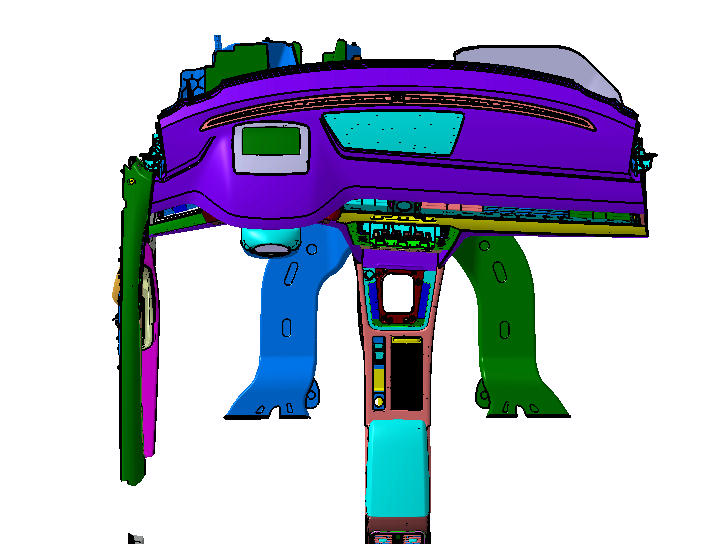 Z2574-迈腾仪表板门护板数据三维3DXML无参==1094039=50