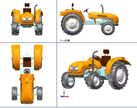 Z2573-农用拖拉机SW模型三维SW2014无参==151391=80