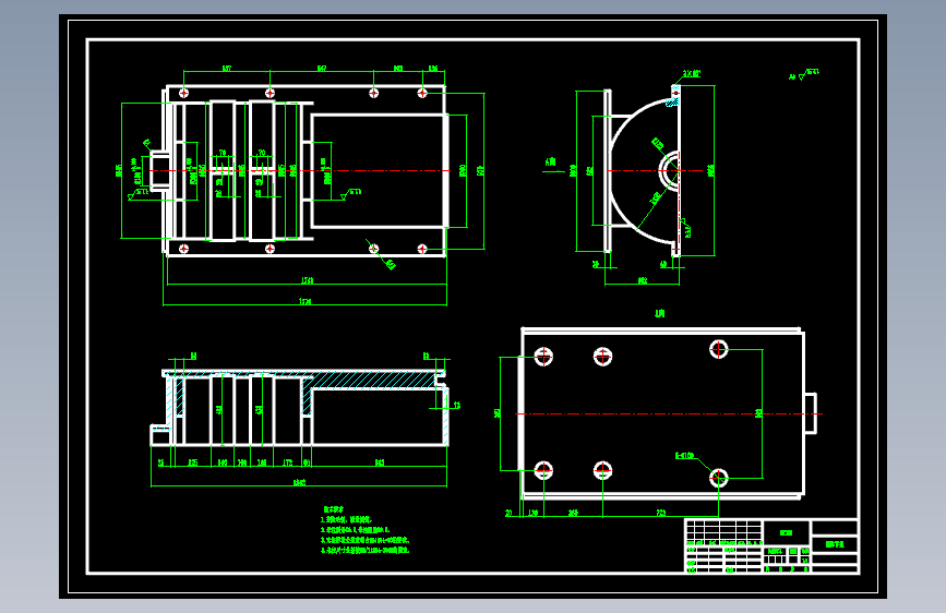 采煤机传动系统CAD 主视图