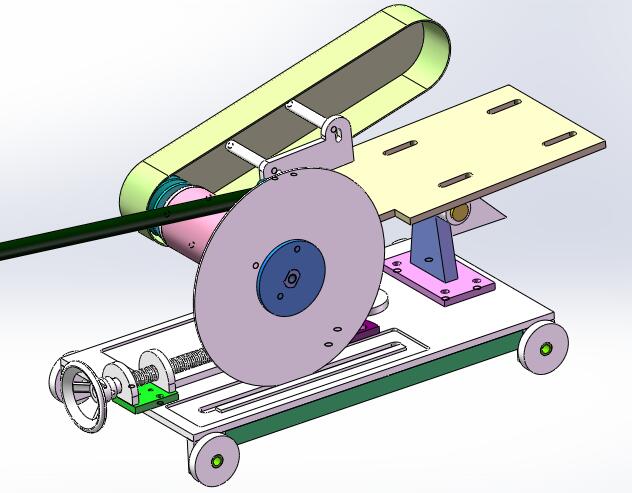 手动砂轮裁断机3D数模图纸 Solidworks18设计