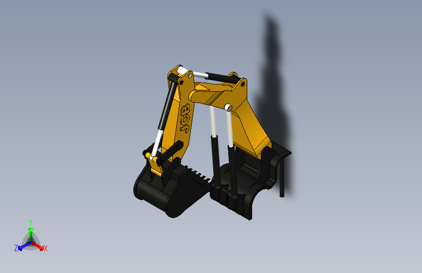 excavator挖机挖斗臂3D数模图纸 STEP格式