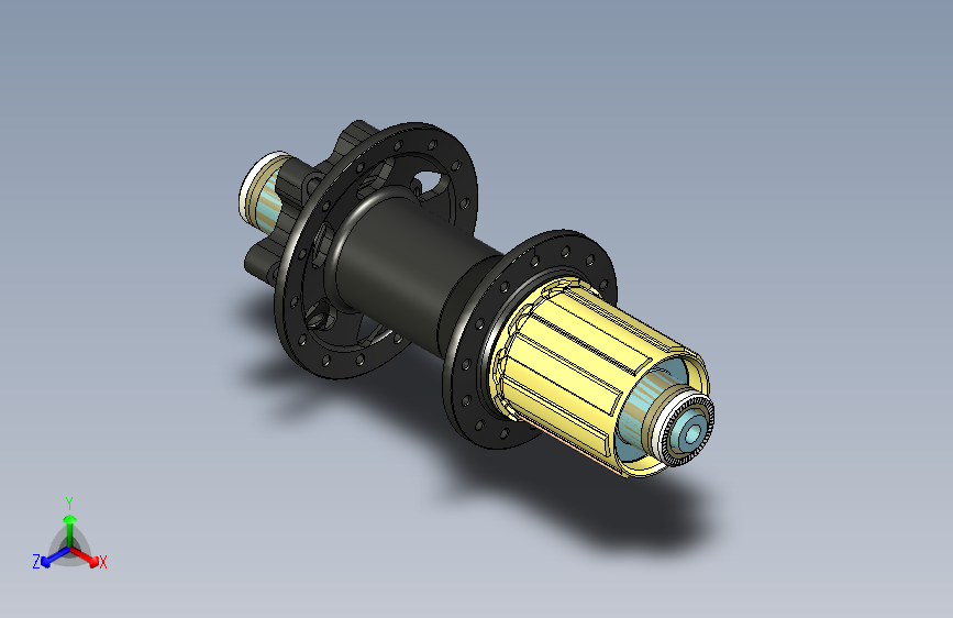 DT Swiss Rear Hub后轮毂3D数模图纸 UG设计 附stp
