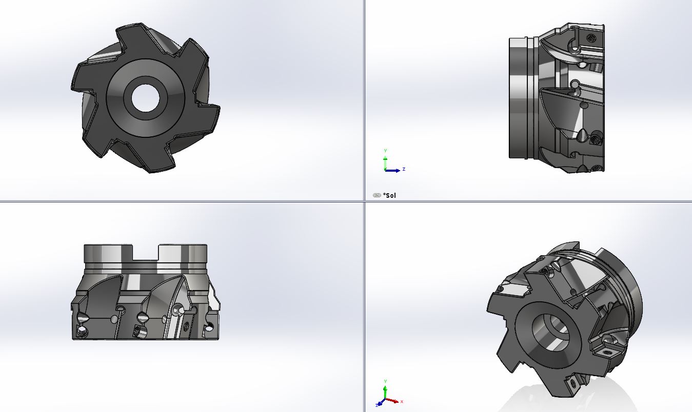 Milling Tools铣刀结构3D图纸 Solidworks设计