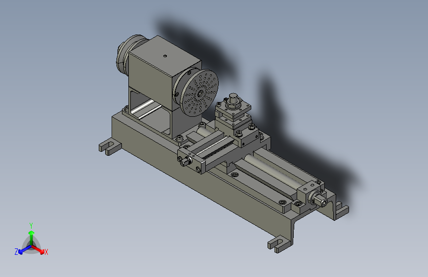 Mini manual metal lathe小型手动金属车床结构3D图纸 STEP格式
