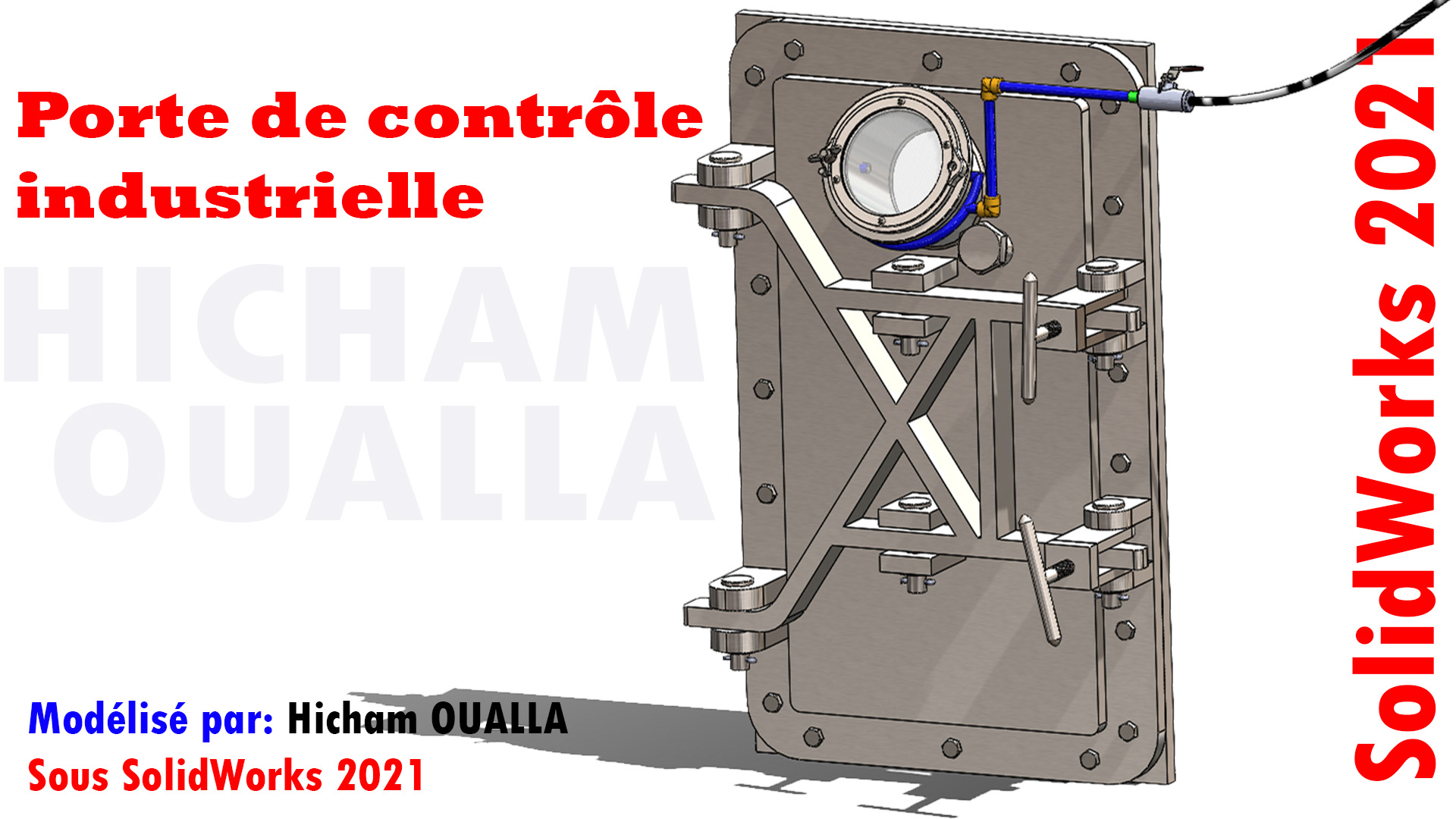 Porte visite industrielle工业门结构3D图纸 Solidworks设计