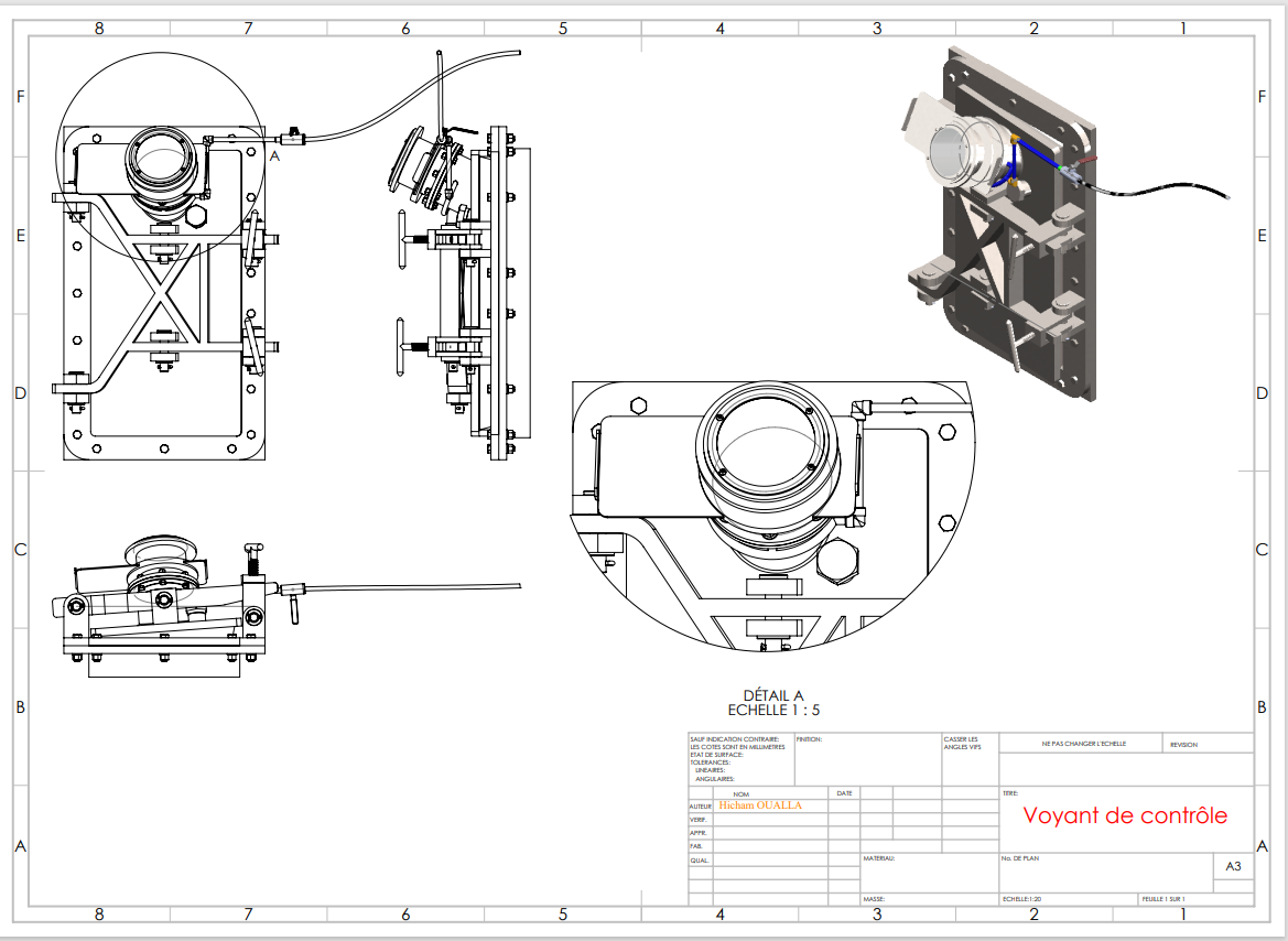 Porte visite industrielle工业门结构3D图纸 Solidworks设计