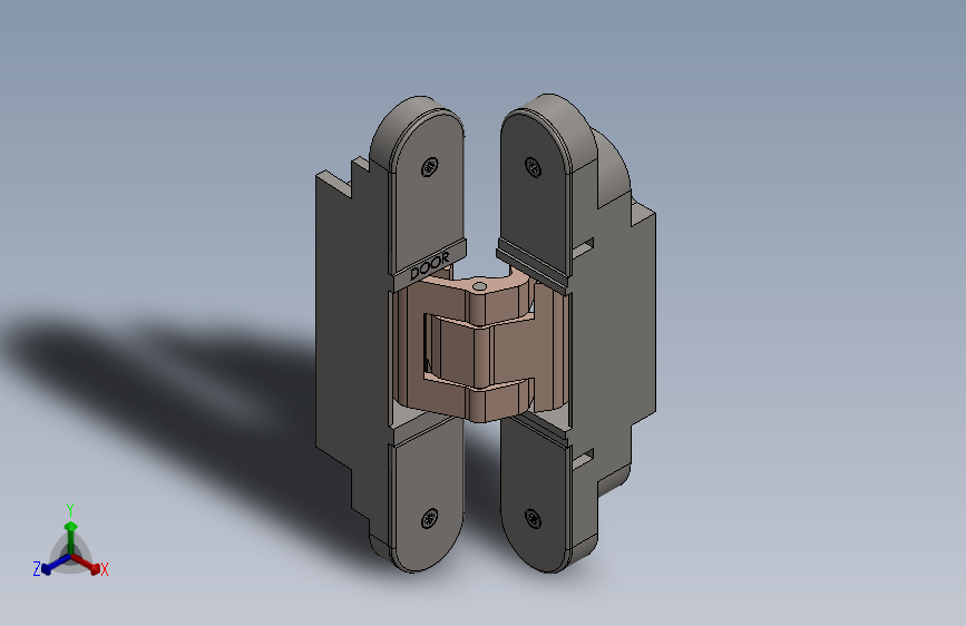 SIMONSWERK TE-340十字铰链隐藏式三维可调合页3D图纸 Solidworks设计