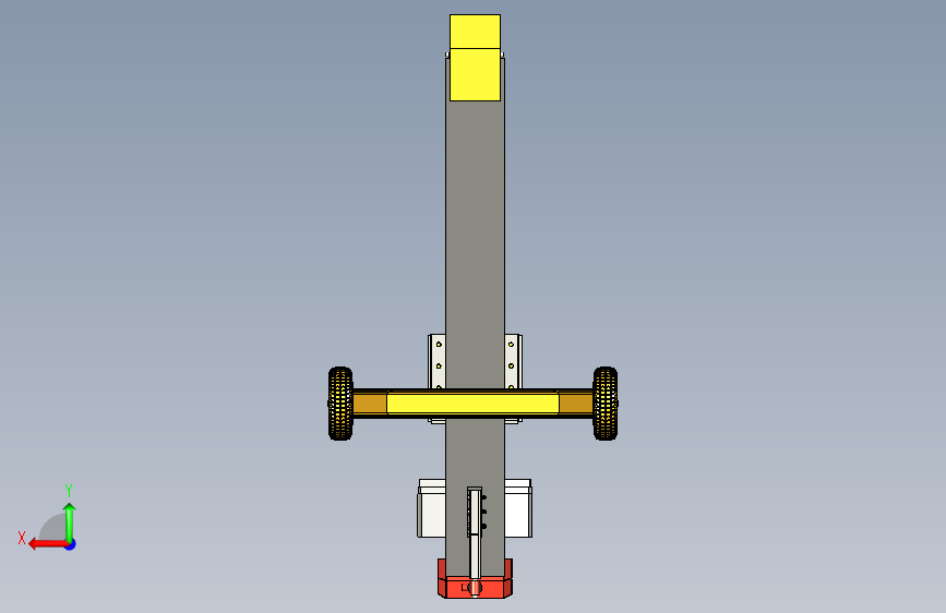 Wood Splitter木材分割机3D图纸 STEP格式 背面视图