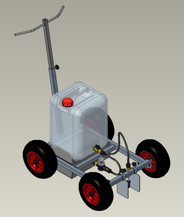 现场标记小推车3D数模图纸 STP格式