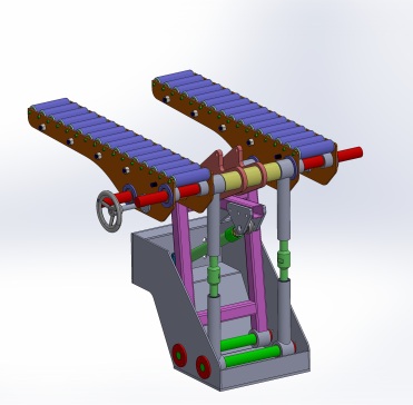 转移轮胎的移动臂结构3D图纸 STEP格式