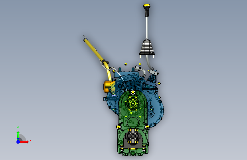 分动器gearbox 正面视图