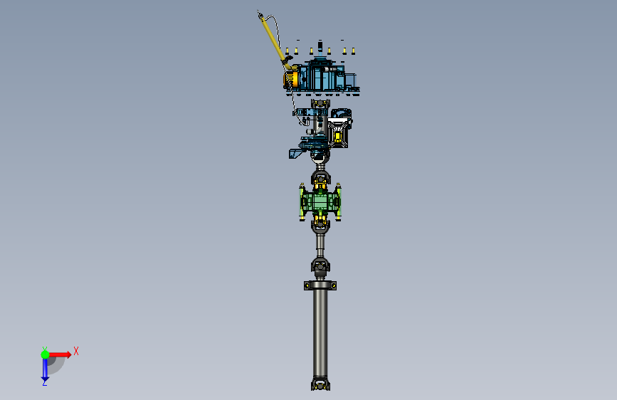 分动器gearbox 俯视图