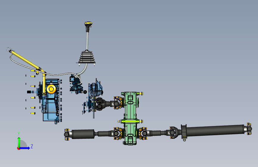分动器gearbox 左侧视图