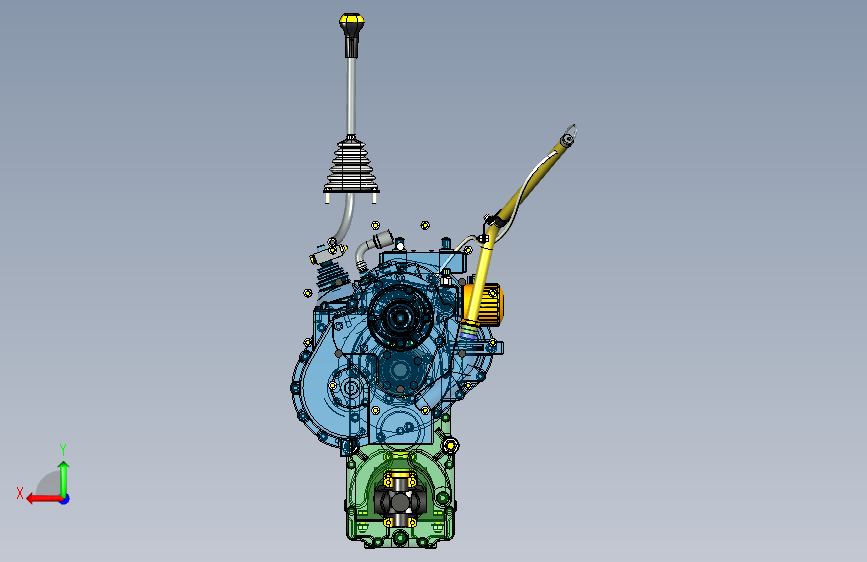 分动器gearbox 背面视图